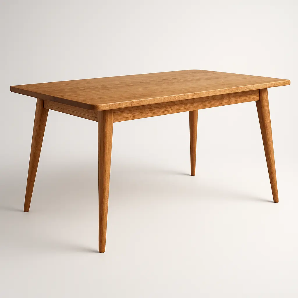Handcrafted wooden dining table