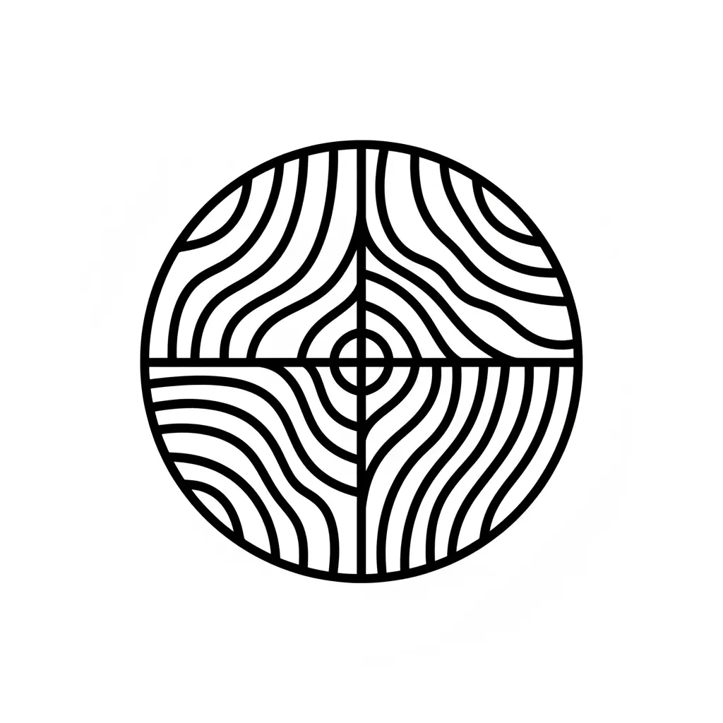 Tesiteval abstract woodgrain emblem